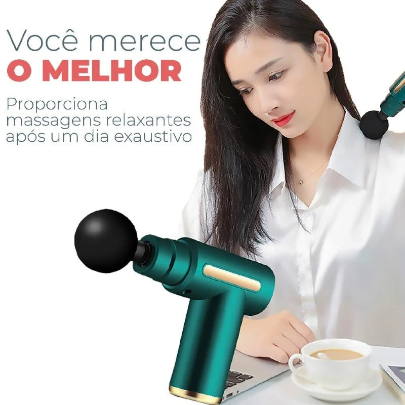 Pistola Massageadora Elétrica Profissional Bivolt